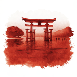 Miyajima Island canvas wall art