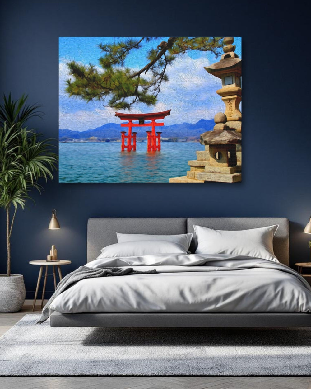 Miyajima Island, Japan | Floating Torii Gate | Original Series Gallery Canvas detail