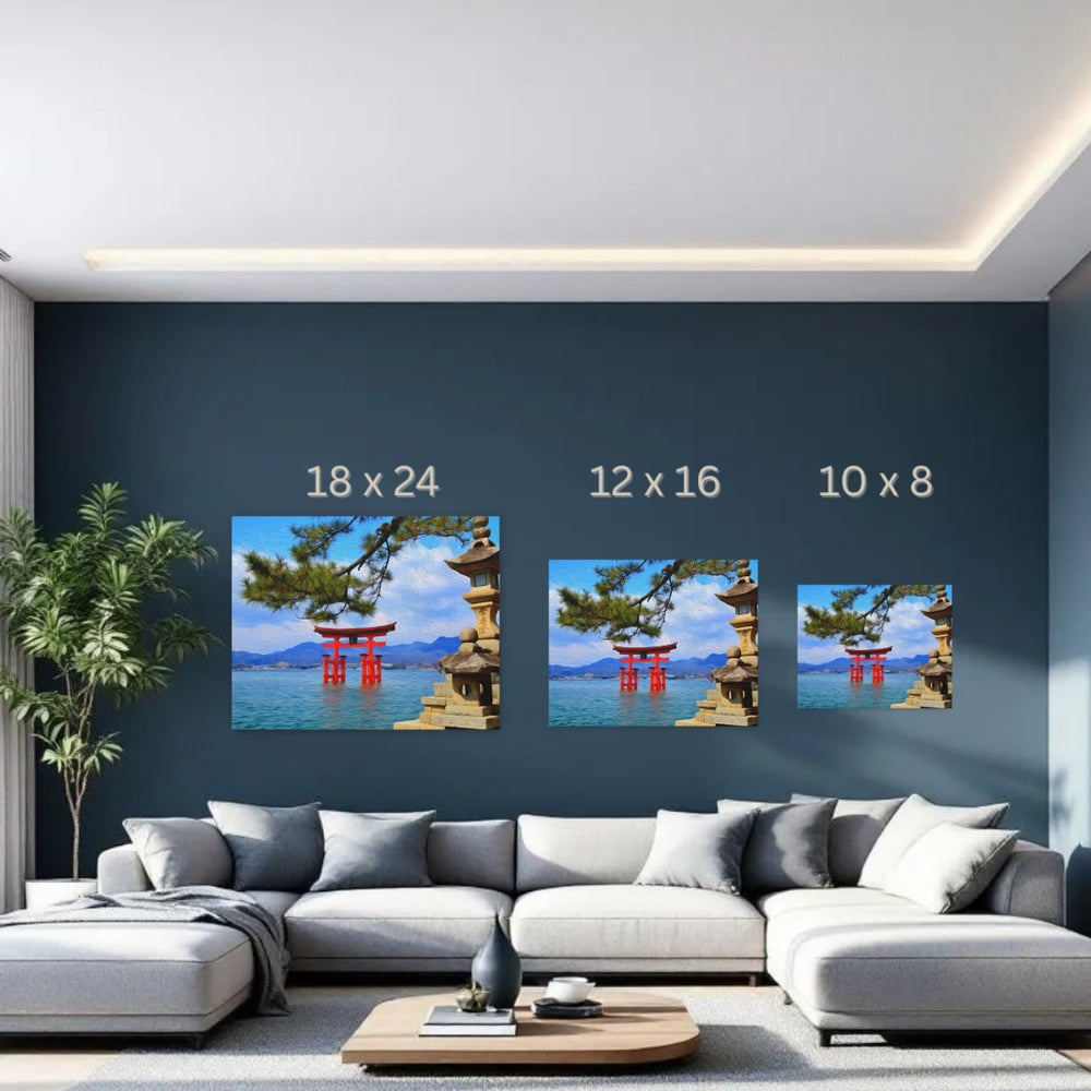 Miyajima Island, Japan | Floating Torii Gate | Original Series Gallery Canvas detail