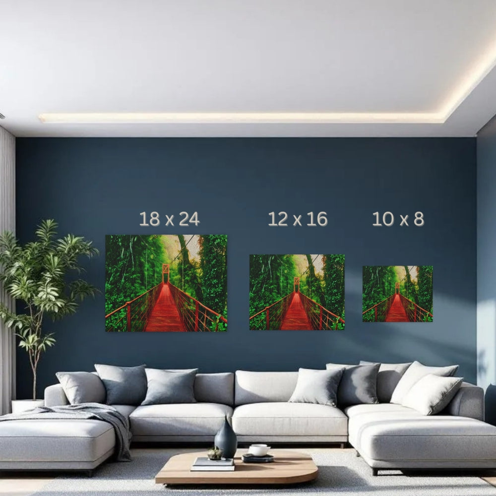 Monteverde, Costa Rica | Jungle Suspension Bridge Walk | Original Series Gallery Canvas detail