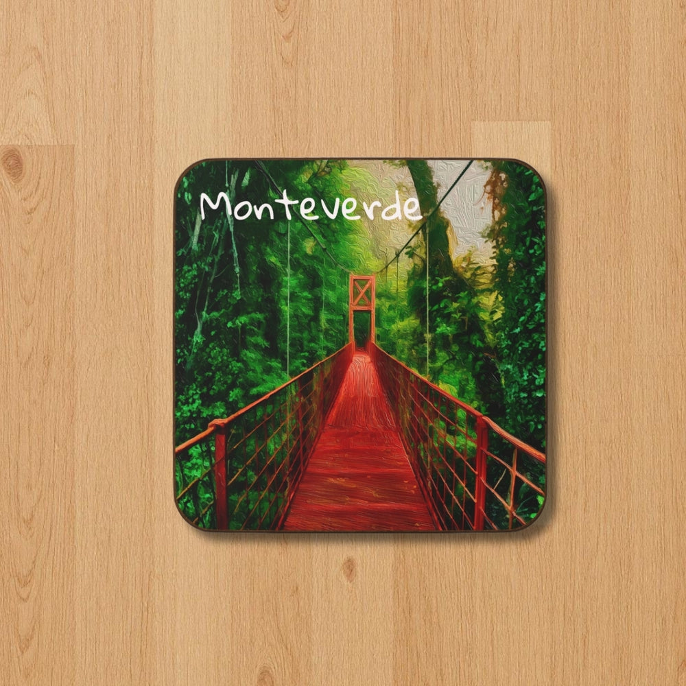 Monteverde, Costa Rica | Jungle Suspension Bridge Walk | Original Series Hardboard Coaster