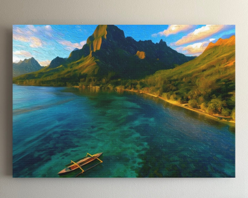 Opunohu Bay Outrigger Canoe Vista — Moorea, French Polynesia