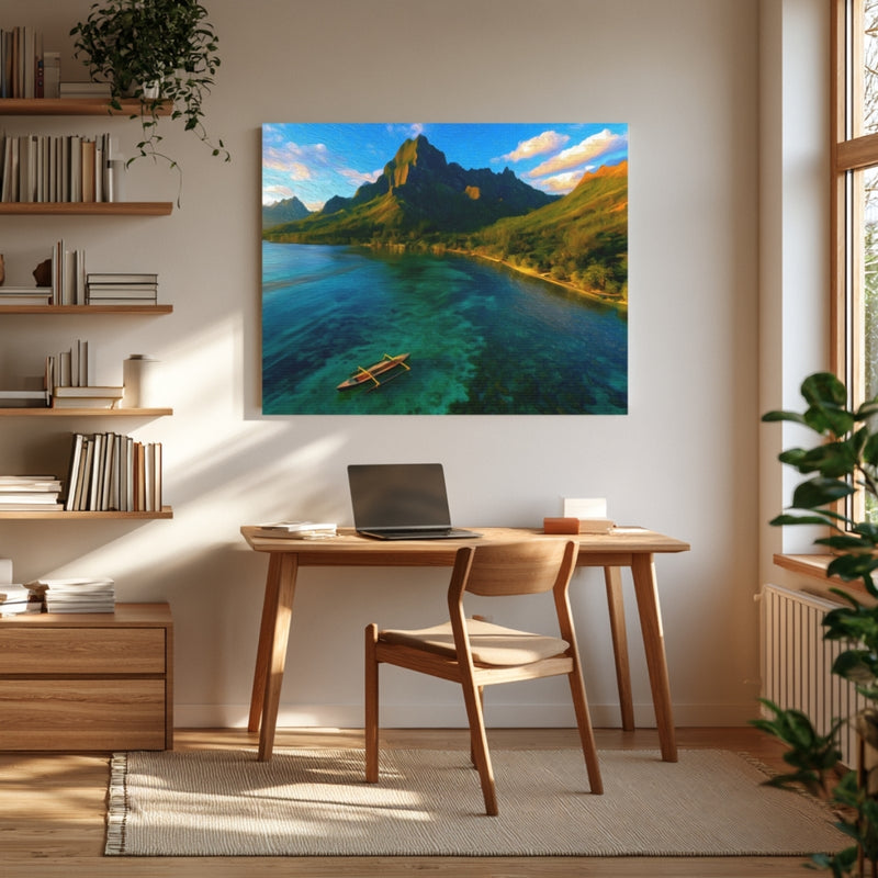 Opunohu Bay Outrigger Canoe Vista — Moorea, French Polynesia, view 4