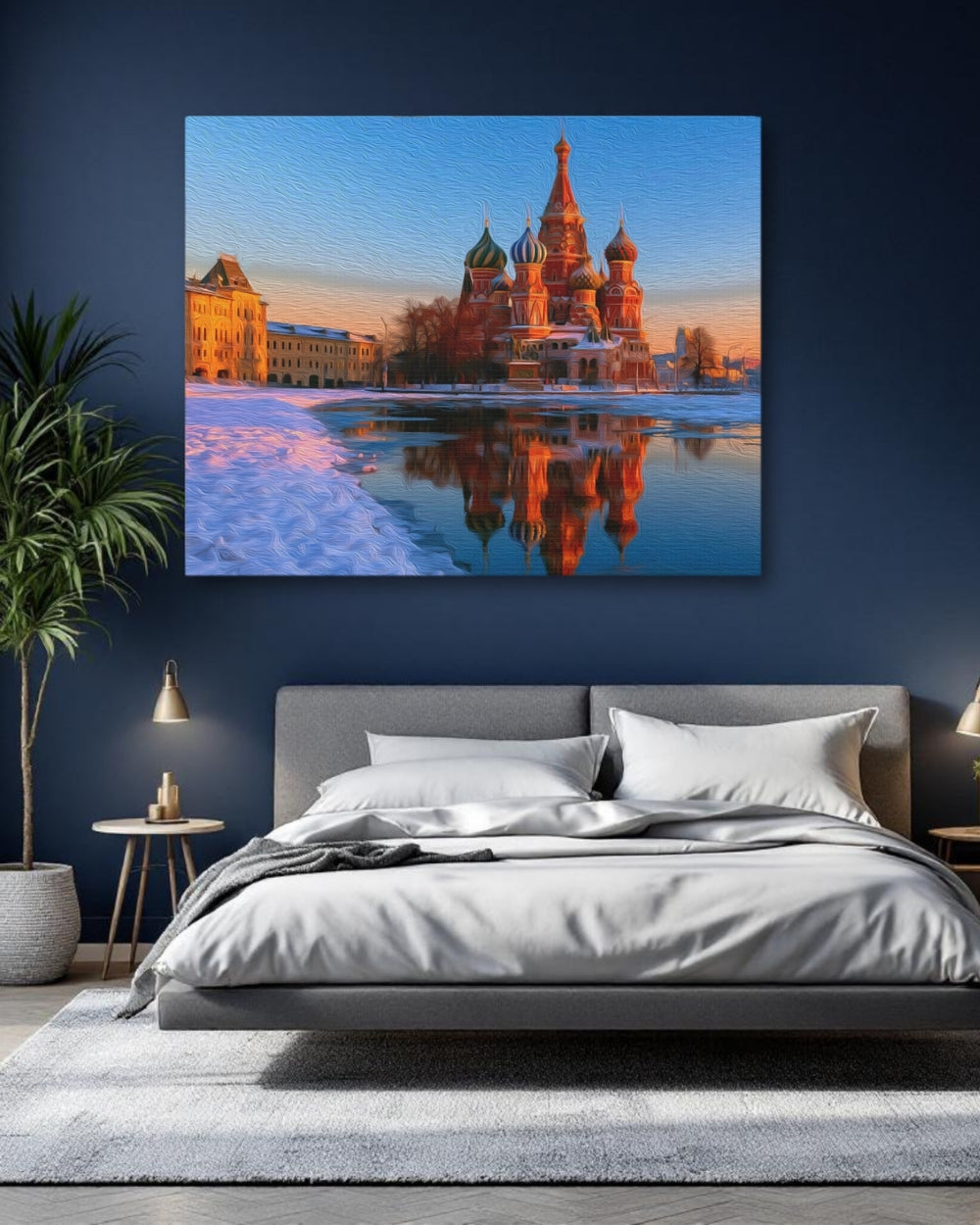 Moscow, Russia | Saint Basil's Winter Reflection | Original Series Gallery Canvas detail