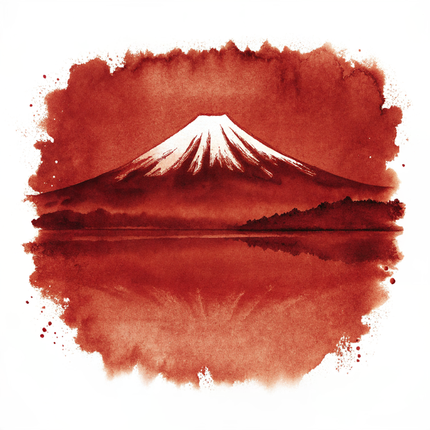 Mount Fuji watercolor