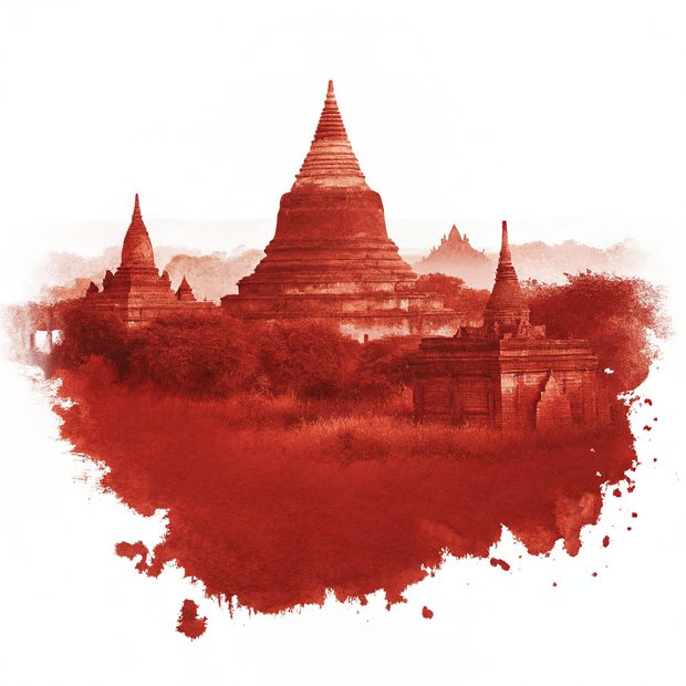Mrauk U watercolor