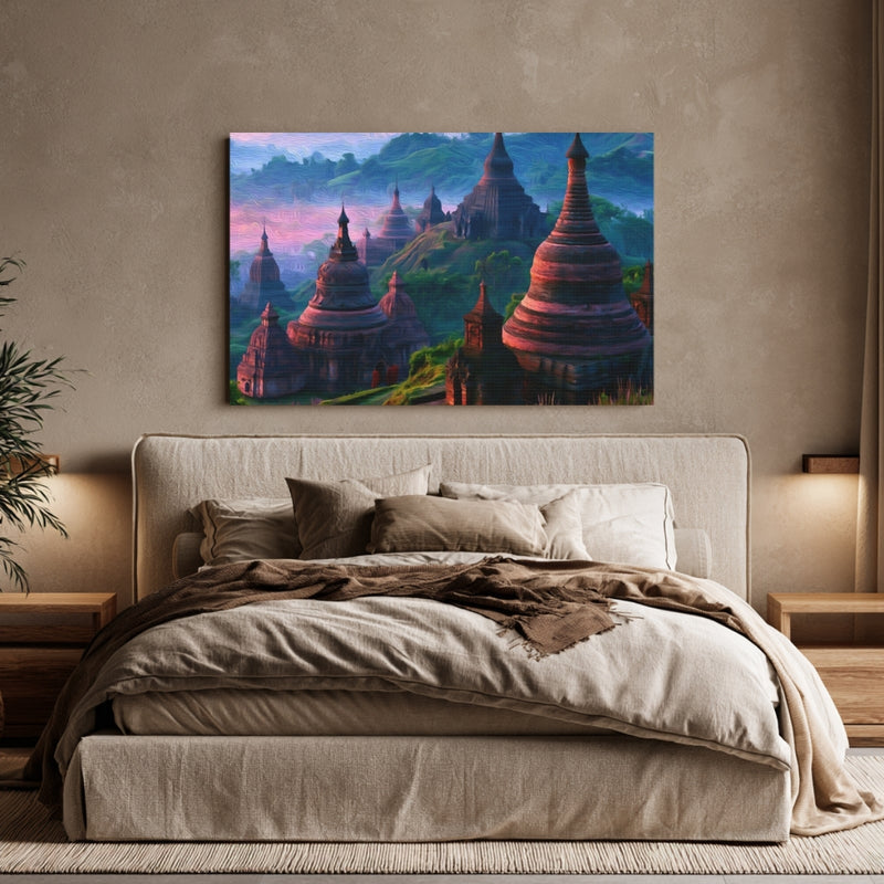 Ancient Temples at Dawn — Mrauk U, Myanmar, view 6