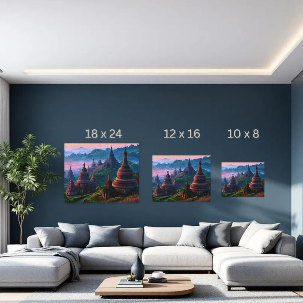 Mrauk U, Myanmar | Ancient Temples at Dawn | Original Series Gallery Canvas detail