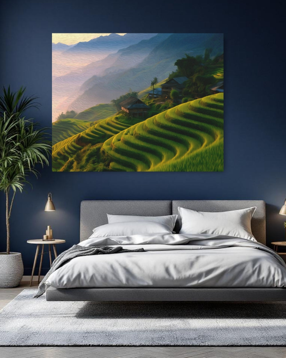 Mù Cang Chải, Vietnam | Rice Terraces Mountain Village | Original Series Gallery Canvas detail