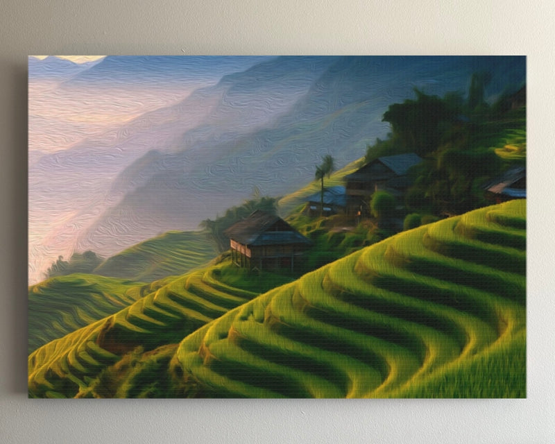 Rice Terraces Mountain Village — Mù Cang Chải, Vietnam