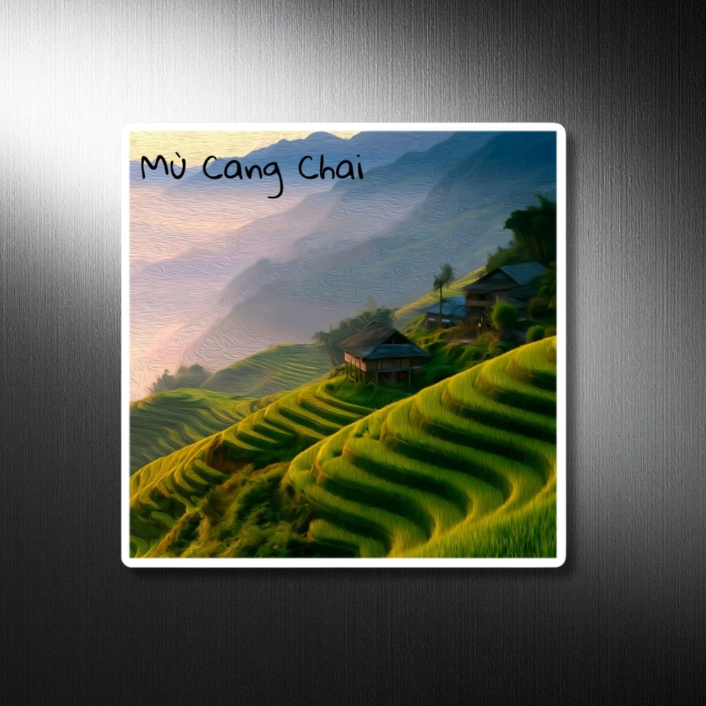 Mù Cang Chải, Vietnam | Rice Terraces Mountain Village | Original Series Decorative Magnet
