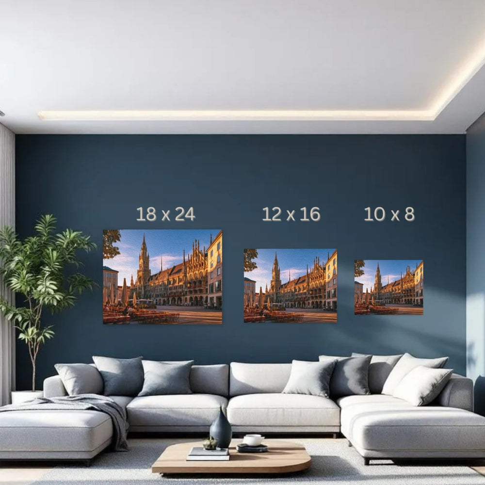 Munich, Germany | Marienplatz Town Hall Square | Original Series Gallery Canvas detail
