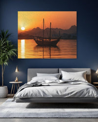 Muscat Harbour Dhow Sunset — study 1 thumbnail