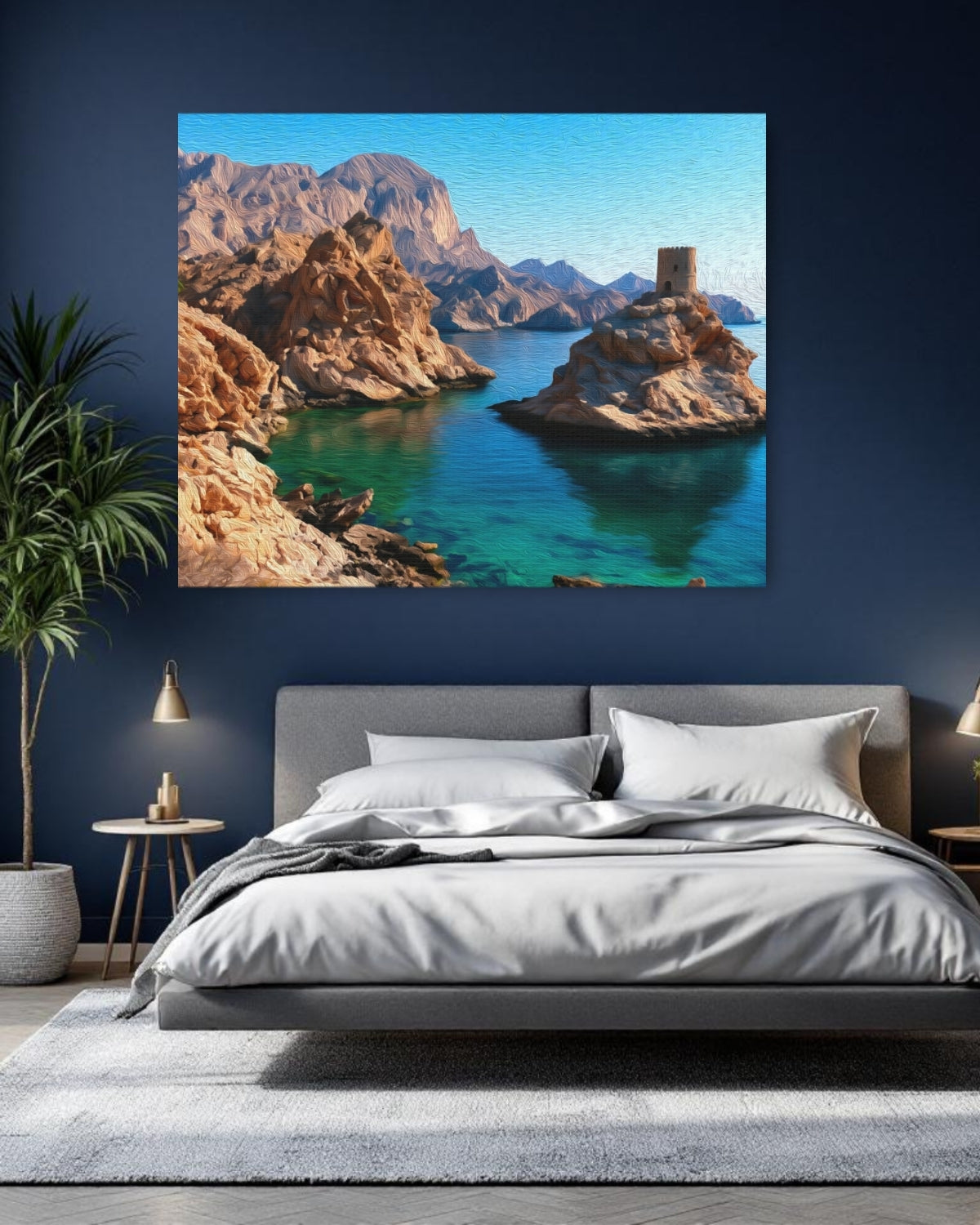 Muscat Coastal Watchtower Rocky Bay — Muscat, Oman, study 1