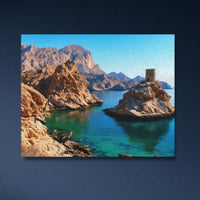 Muscat Coastal Watchtower Rocky Bay — close-up thumbnail