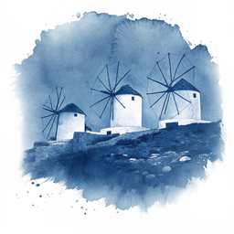 Mykonos canvas wall art