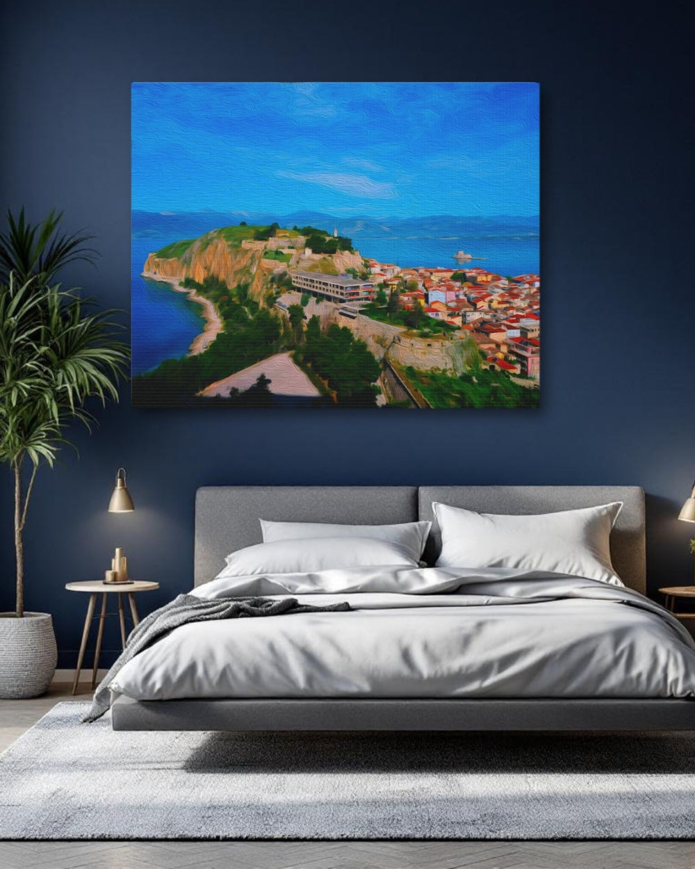 Nafplio, Greece | Coastal Clifftop Fortress Town | Original Series Gallery Canvas detail