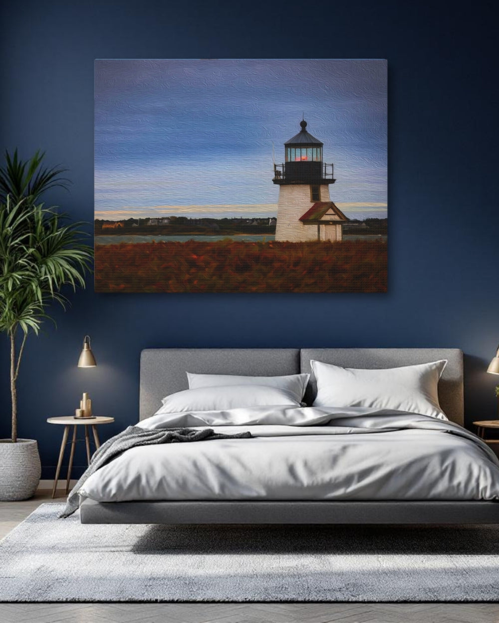 Nantucket, Massachusetts | Brant Point Lighthouse Dusk | Original Series Gallery Canvas detail