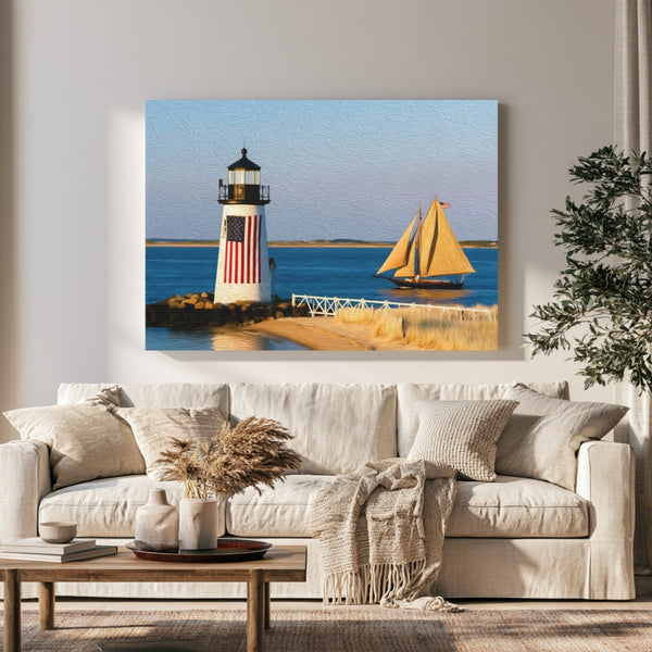 Nantucket, Massachusetts | Brant Point Lighthouse Nantucket | Original Series Gallery Canvas