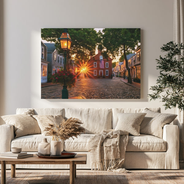 Nantucket, Massachusetts | Nantucket Main Street Cobblestones | Original Series Gallery Canvas