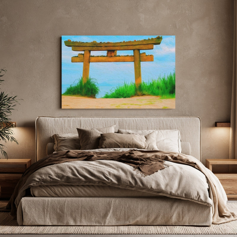 Torii Gate Sandy Shore — Naoshima Island, Japan, view 6