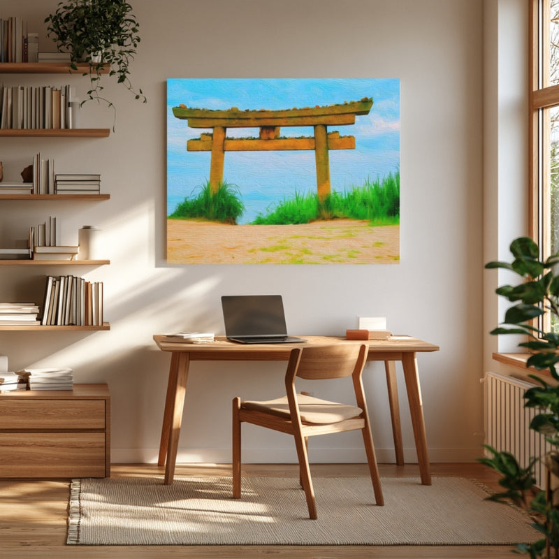 Torii Gate Sandy Shore — Naoshima Island, Japan, view 4