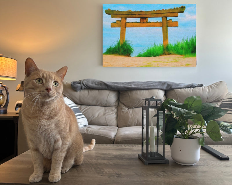 Torii Gate Sandy Shore — Naoshima Island, Japan, view 2