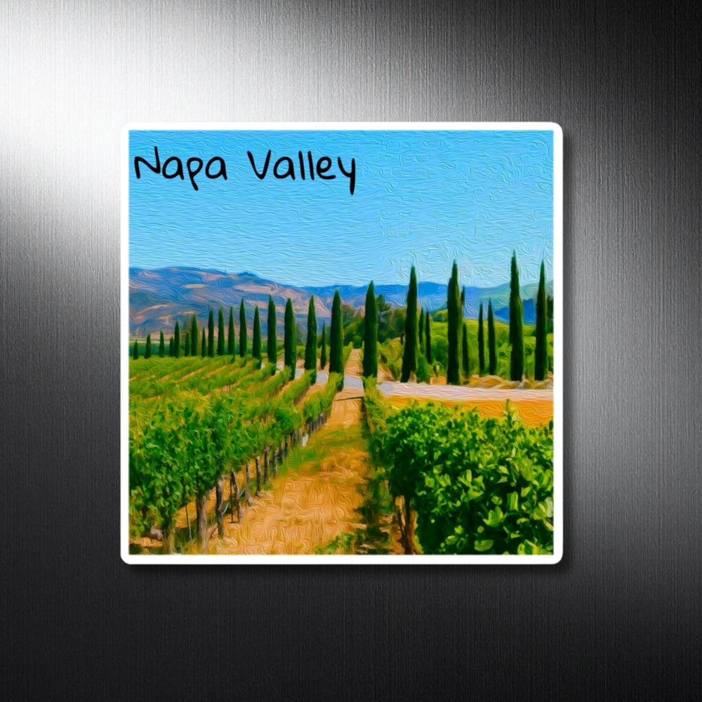 Napa Valley, California | Napa Valley Vineyard Vista | Original Series Decorative Magnet