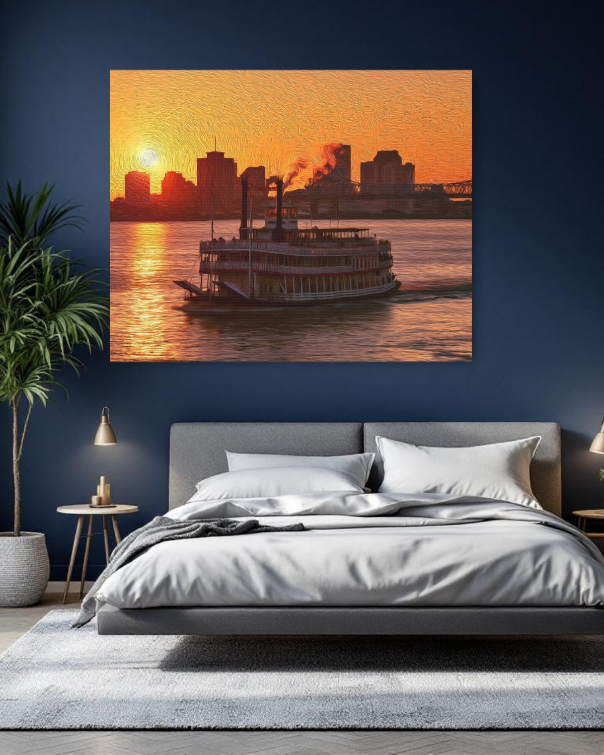 Steamboat on Mississippi River — New Orleans, Louisiana, study 1
