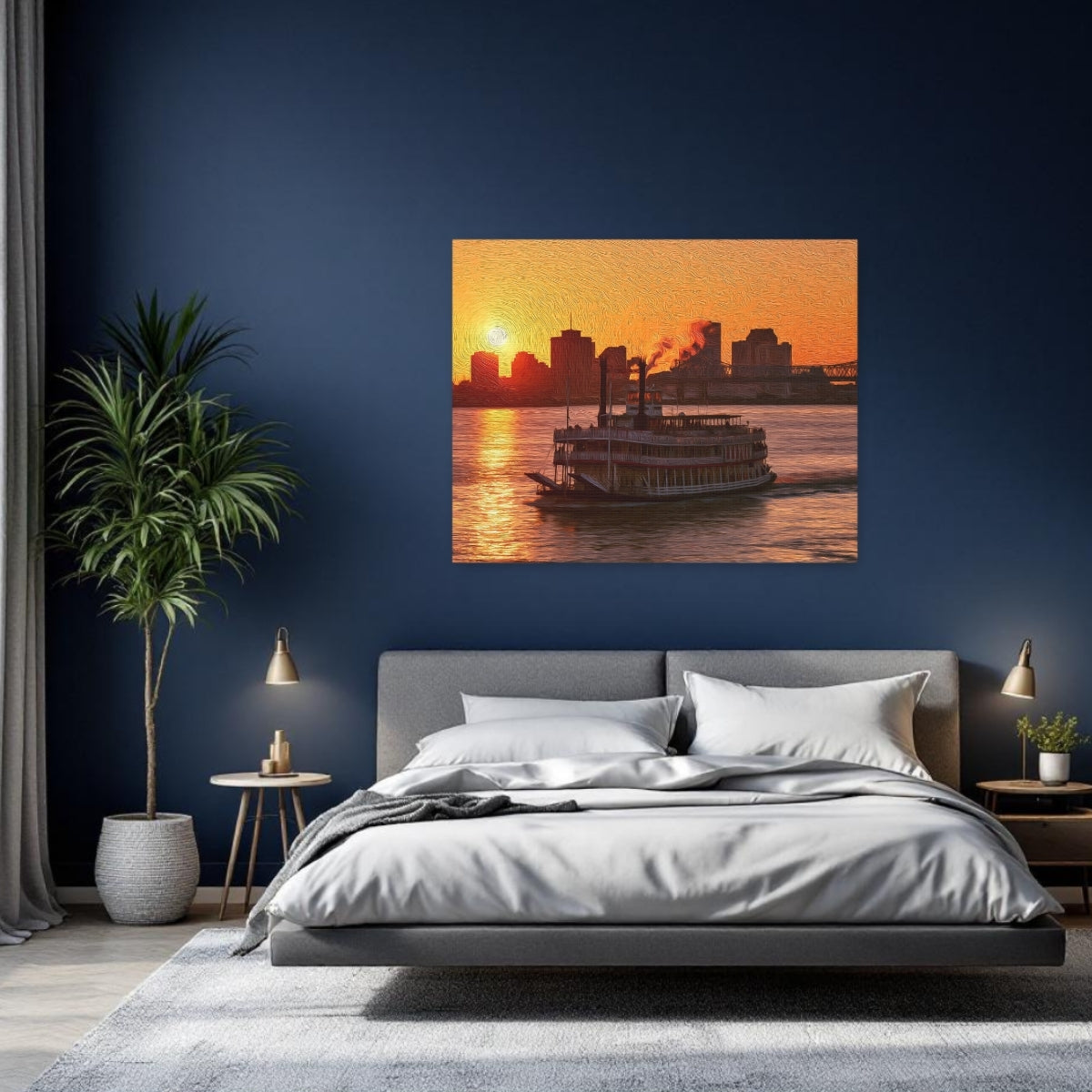 Steamboat on Mississippi River — New Orleans, Louisiana, study 2