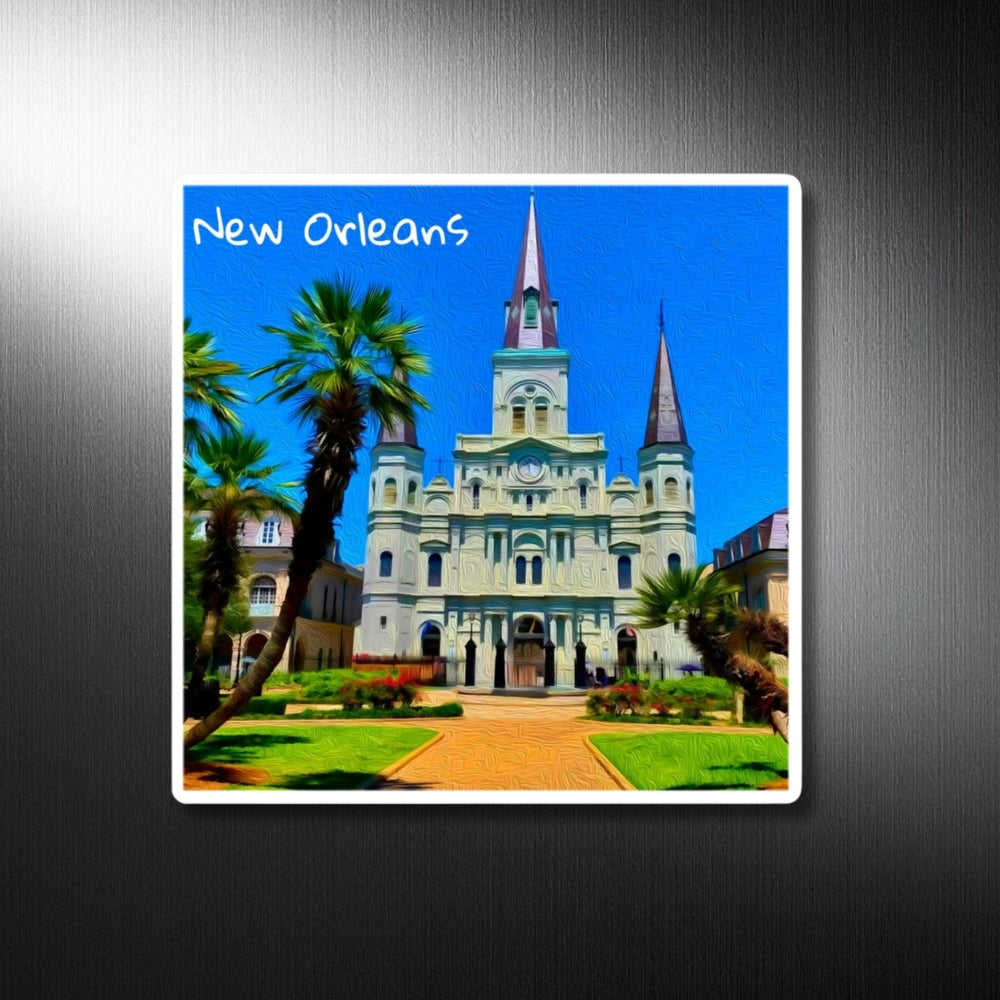 New Orleans, Louisiana | St. Louis Cathedral Jackson Square | Original Series Decorative Magnet