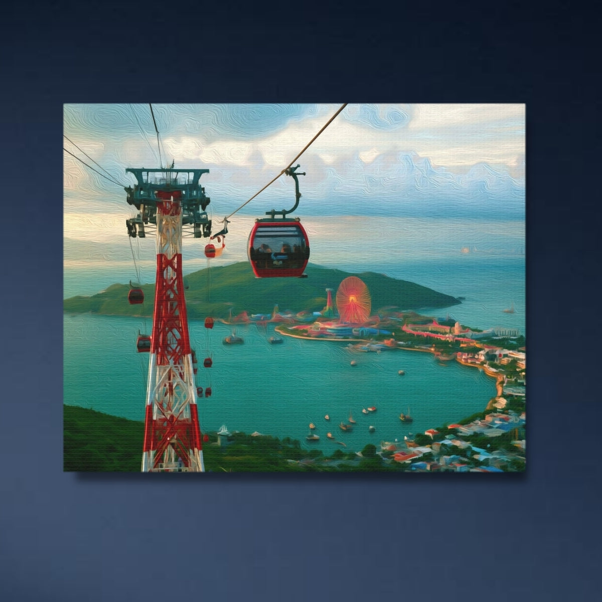 Hon Tre Island Cable Car — Nha Trang, Vietnam, close-up detail