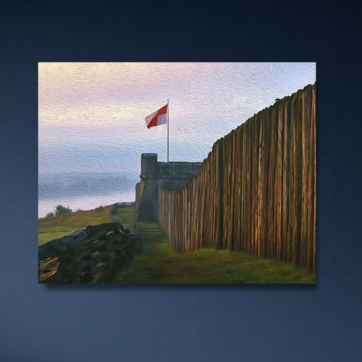 Niagara-on-the-Lake, Ontario | Fort George Palisade Wall | Original Series Gallery Canvas close-up detail