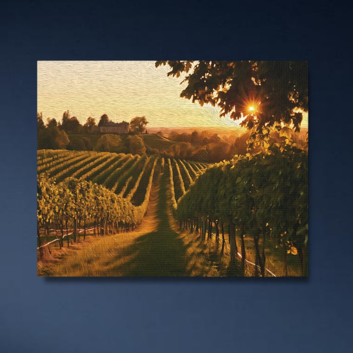 Niagara-on-the-Lake, Ontario | Niagara-on-the-Lake Vineyard Sunset | Original Series Gallery Canvas