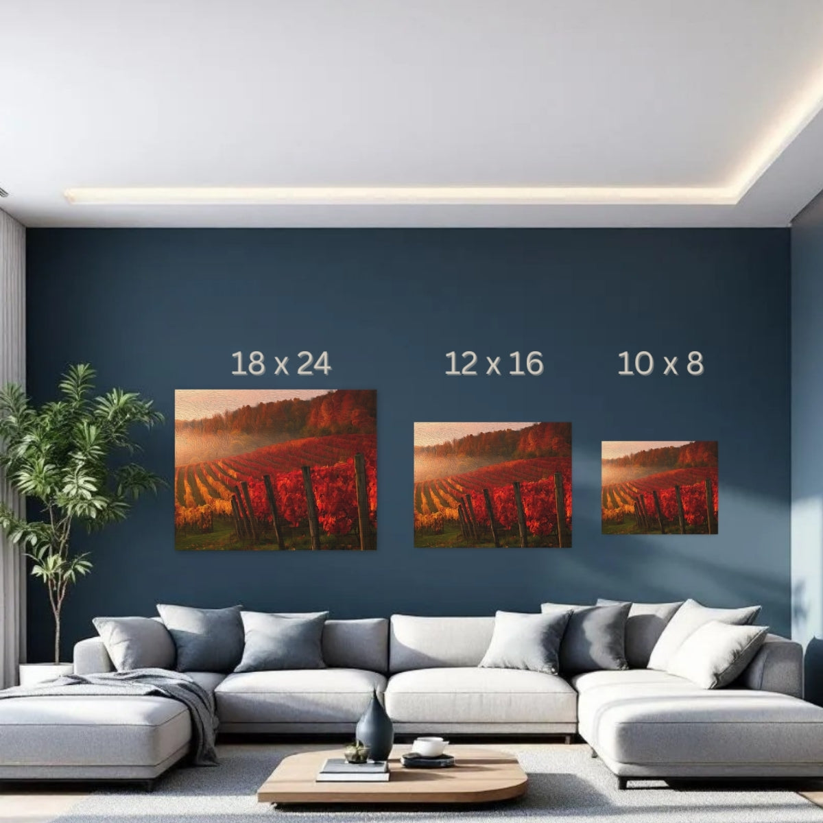 Niagara-on-the-Lake, Ontario | Niagara-on-the-Lake Autumn Vineyard | Original Series Gallery Canvas detail