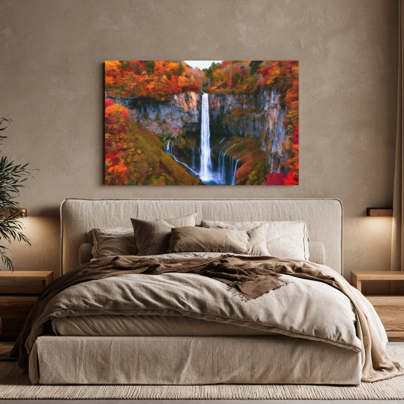 Kegon Falls Autumn Foliage — Nikko, Japan, view 6