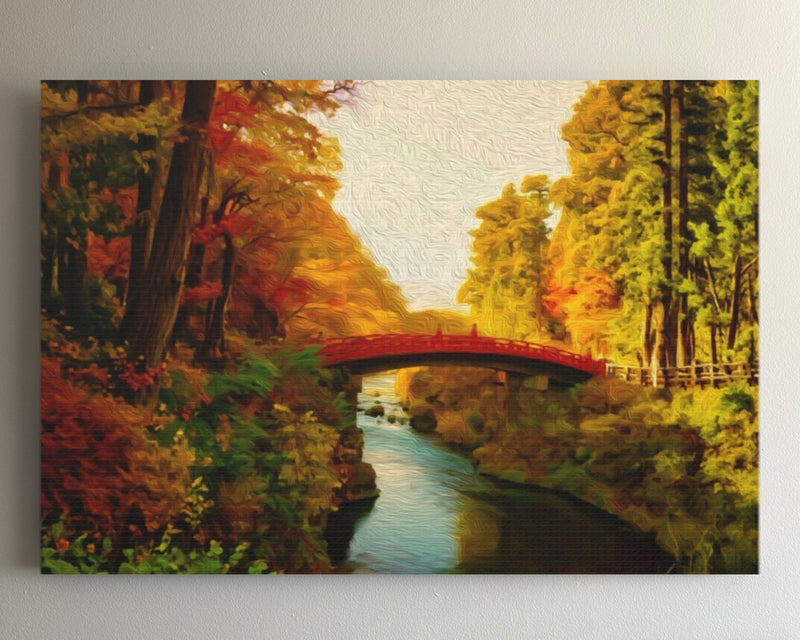 Shinkyo Sacred Bridge Autumn — Nikko, Japan