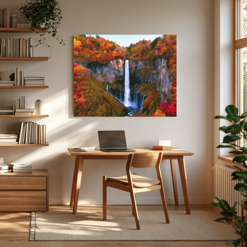 Kegon Falls Autumn Foliage — Nikko, Japan, view 4