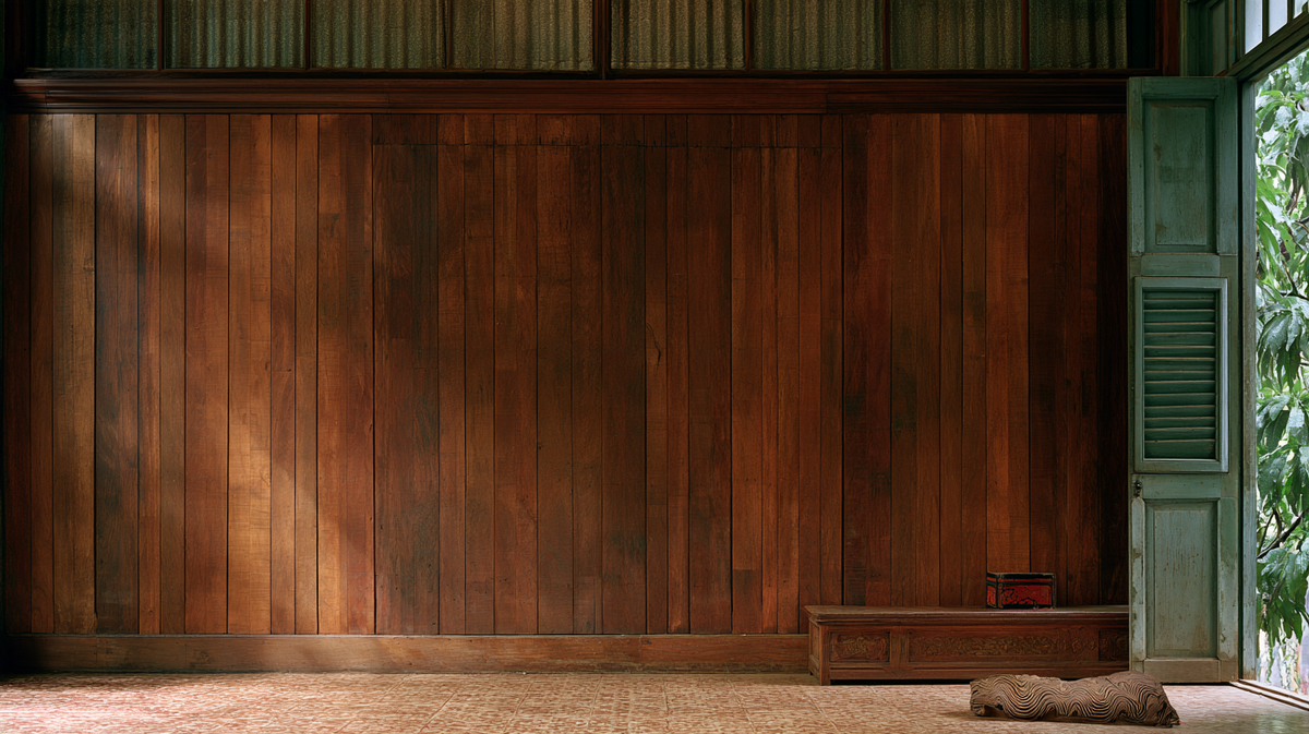 The Yangon collection hung together in a Yangon-inspired room