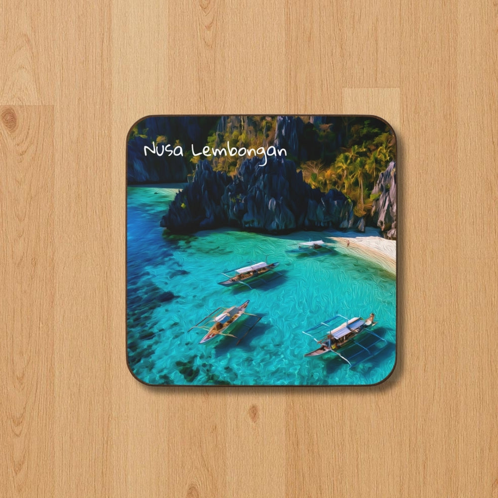Nusa Lembongan, Indonesia | Crystal Lagoon Hidden Cove | Original Series Hardboard Coaster