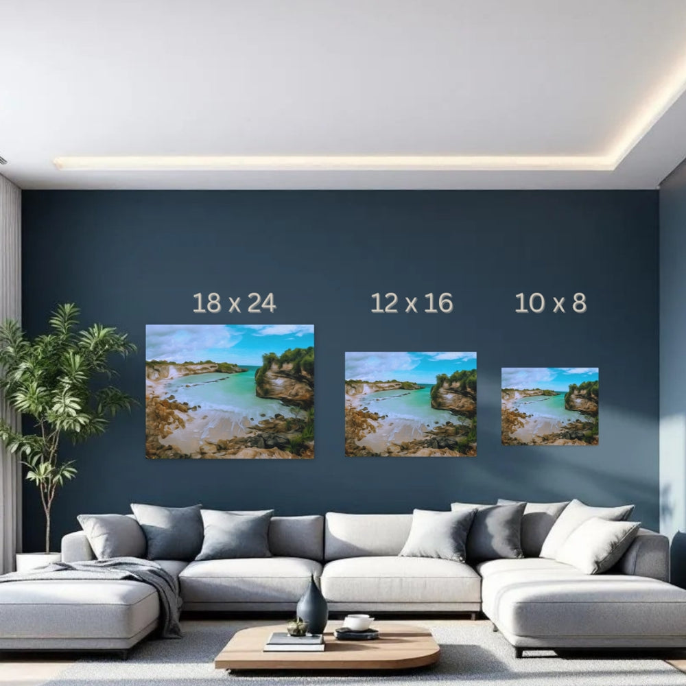 Nusa Penida, Indonesia | Secluded Turquoise Coastal Cove | Original Series Gallery Canvas detail