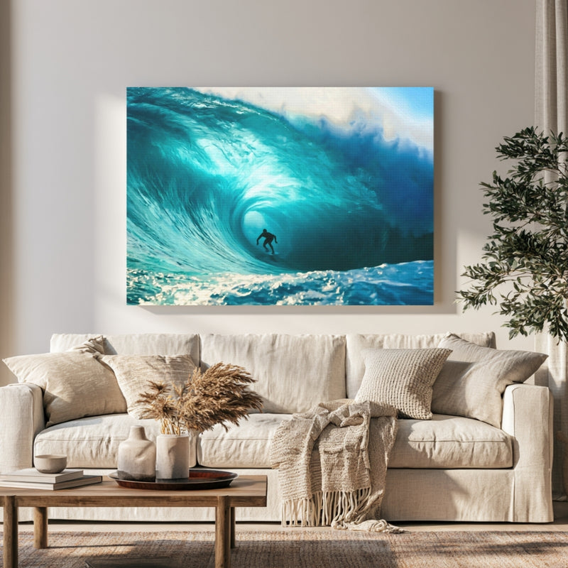 Pipeline Barrel Wave Surfing in a room — Oahu, Hawaii