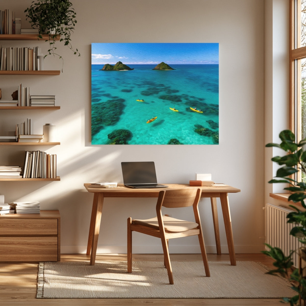 Mokulua Islands Kayakers — Oahu, Hawaii, view 3