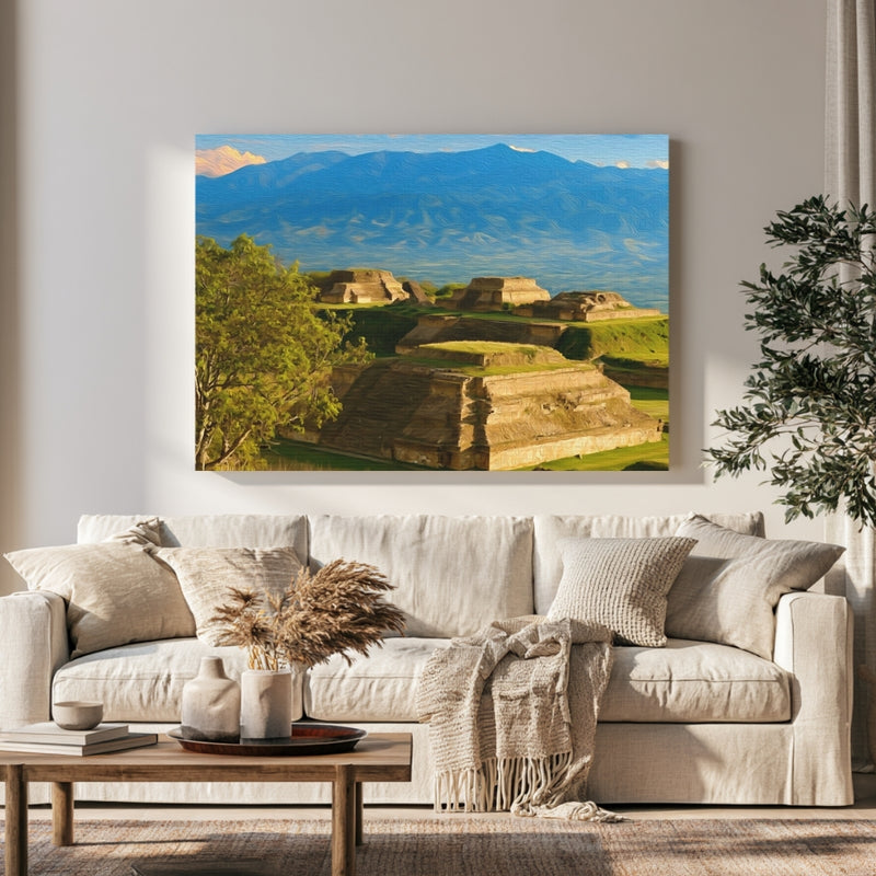 Monte Alban Zapotec Ruins in a room — Oaxaca, Mexico
