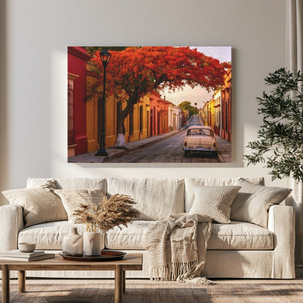 Oaxaca Cobblestone Colonial Street