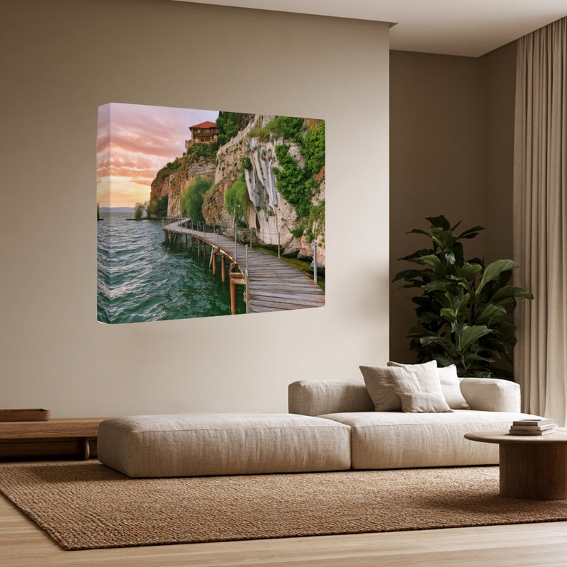 Ohrid Lakeside Cliff Boardwalk — Ohrid, North Macedonia, view 3