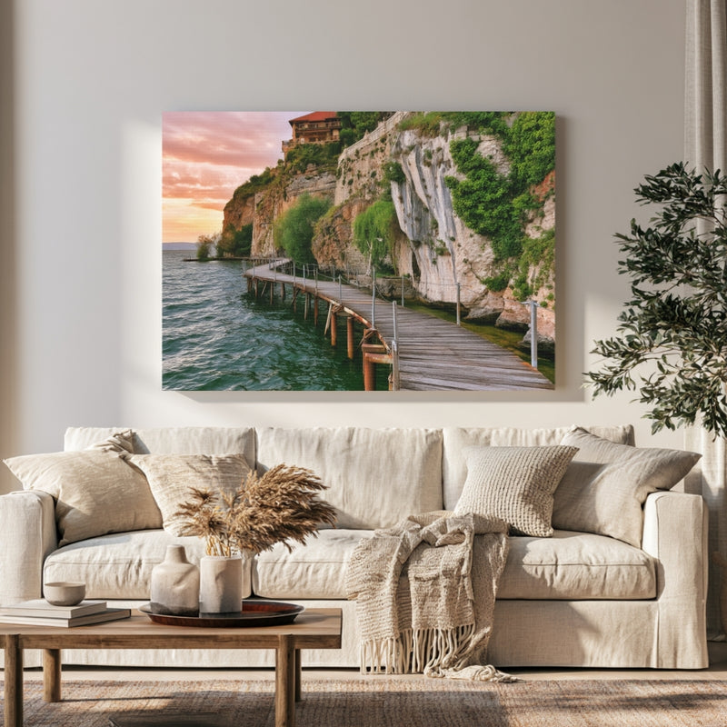 Ohrid Lakeside Cliff Boardwalk — Ohrid, North Macedonia, view 1