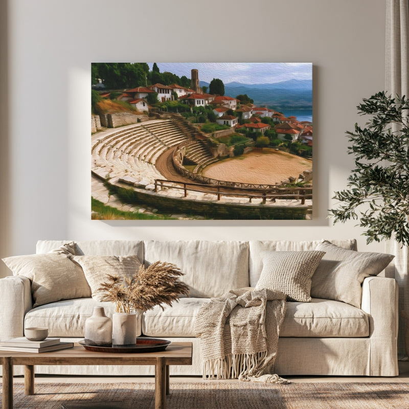 Ancient Theatre of Ohrid in a room — Ohrid, North Macedonia