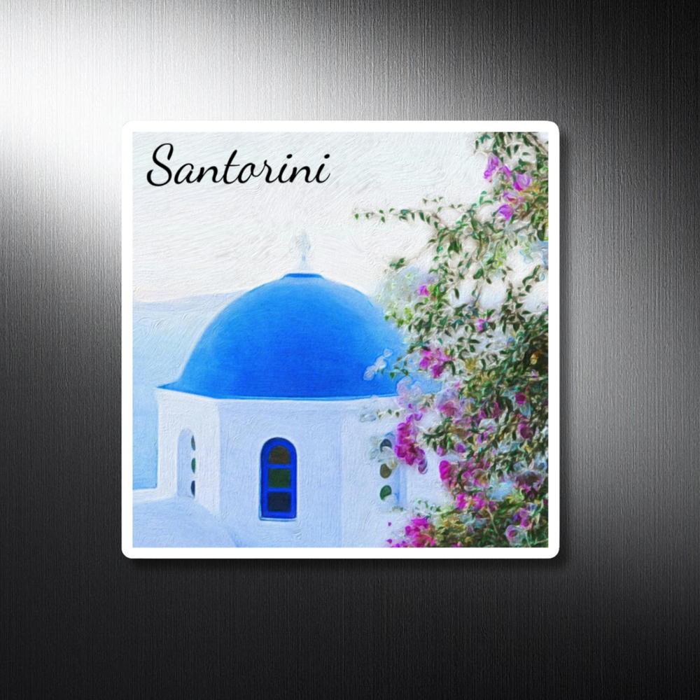 Oia, Santorini | Blue Dome | Original Series Decorative Magnet