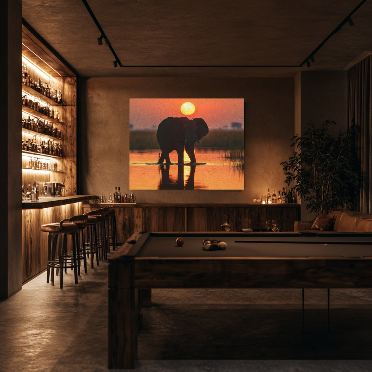 Okavango Delta Elephant Sunset — Okavango Delta, Botswana, view 5